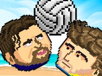 Heads explode in volley ball! Volley Random TwoPlayerGames.Org